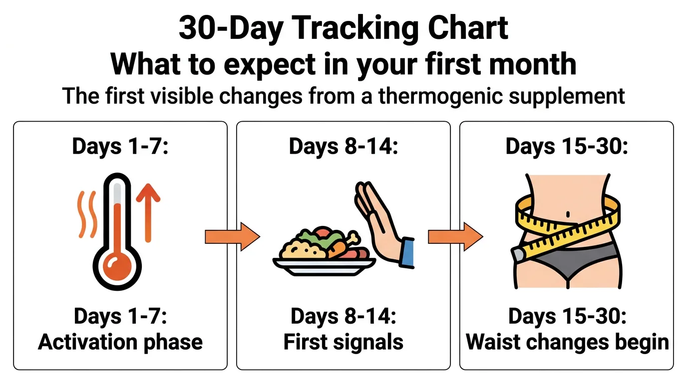 30-day Citrus Burn first visible changes tracking chart appetite energy waist measurements WikiHow diagram