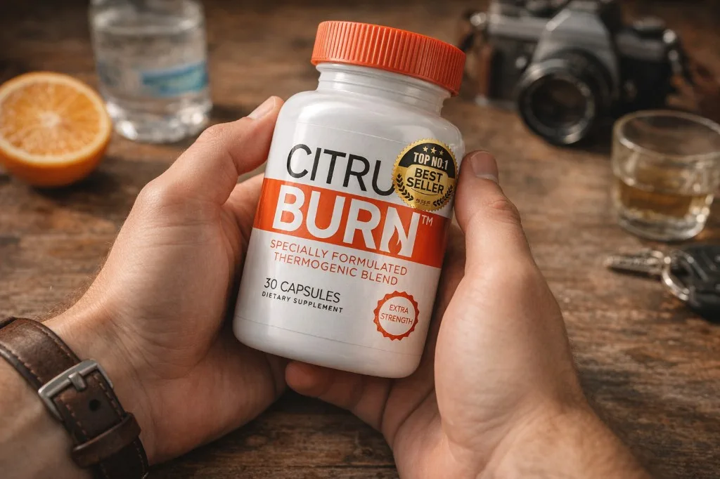 Citrus Burn vs Mitolyn comparison - weight loss supplements held in hands