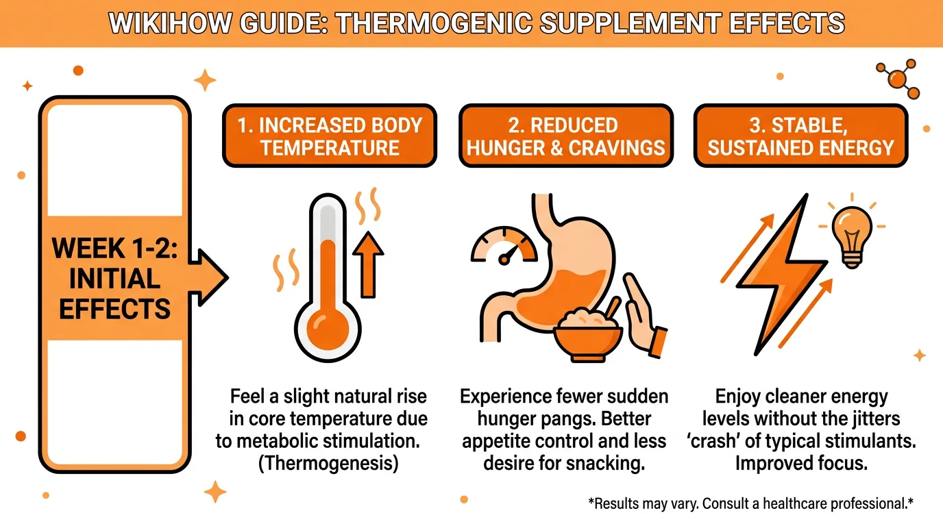 Week 1 to 2 Citrus Burn first effects appetite energy timeline diagram WikiHow style