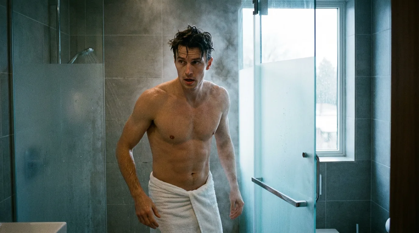 Infrared image showing body heat thermogenesis